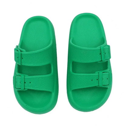 Women Summer Sandals Bathroom Home Slippers Outdoor Beach Slides Cloud Casual Soft Flip Flops Non Slip Men Male House New 2025