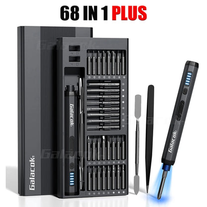 68 IN 1 Precision Electric Screwdriver Set 5 Levels Adjustable Comes Fill Light Professional Mobile Phone IPad Repair Tool