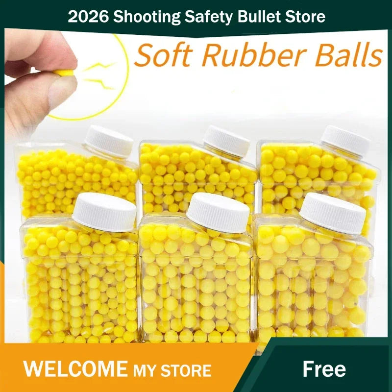 BB Bomb6mm 7mm Flexible Glue Soft Rubber Balls 7-8mm Elastic Rubber Bullet For Toy Gun Outdoor Shooting Game Accessories