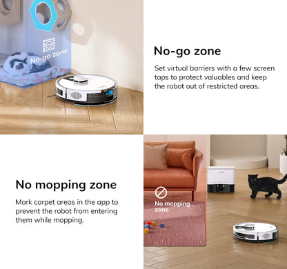 ILIFE A12 Pro Robot Vacuum and Mop Combo, Self Emptying Station for 60 Days, LiDAR Navigation, Home Mapping, No-Go Zones, 2.4G WiFi/App/Alexa/Remote Control, for Hard Floors