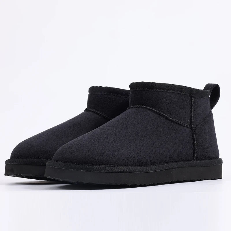 Smile PoP New Winter Cotton Women Boots Warm Suede Women Shoes Casual Plush Mini Cotton Snow Boots Nonslip Furry Ankle Shoes