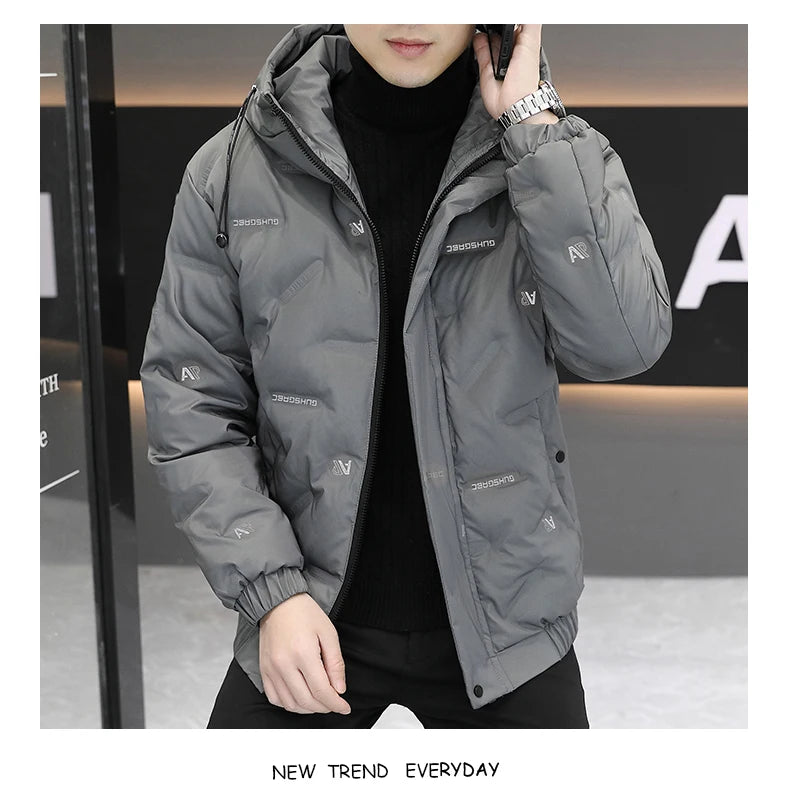 2026 High quality Winter Down Jacket Coats Mens Warm White Duck Down Hooded Men Windproof Parkas Overcoat
