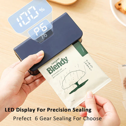Mini Bag Sealer Handheld Plastic Bag Heat Sealing Machine USB Rechargeable Food Package Clip Bags Sealer Plastic Bag Heat Sealer