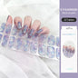 16/22 Tips Semi Cured Gel Nail Stickers for UV Lamp Designer Adhesive Nail Gel Wraps DIY Long-lasting  Nail Decoration