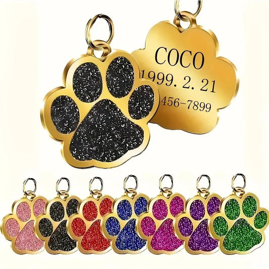 Custom Engraved Zinc Alloy Pet ID Tag – Personalized Dog & Cat Name Tags with Phone Number Anti-Lost Design Durable Collar Tag