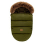 Stroller Footmuff Outdoor Winter Baby Warm In Pram Removable Thicker Windproof Fur Collar Baby Envelope Stroller Accessories