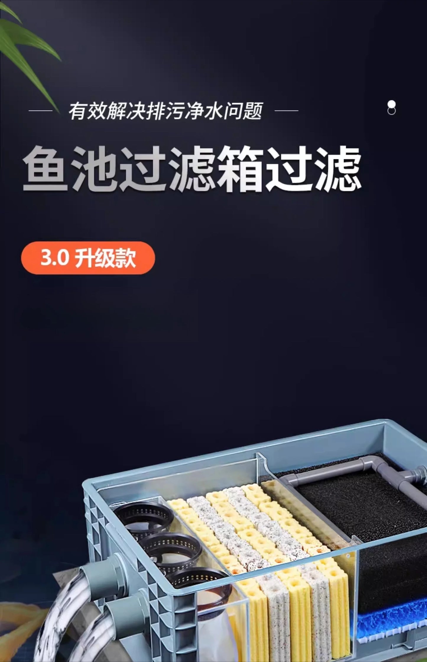 Fish Tank Top Filter Pond Water Circulation Ecological Purification Equipment Aquarium Water Quality Cleaning Device