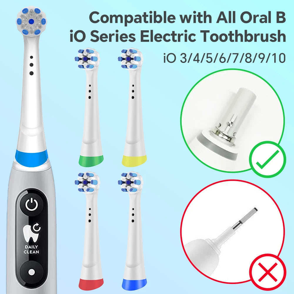 Compatible with Oral B iO Electric Toothbrush Replacement Toothbrush Brush Heads, Toothbrush Head for iO 2/3/4/5/6/7/8/9/10