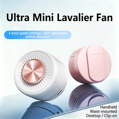 Lenovo Portable Bladeless Clip Fan 360° Rechargeable Mini USB Desk Fan Small Cooling Fan for Outdoor Travel Office