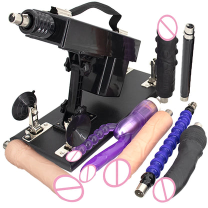 FREDORCH Sex Machines More Attachment Masturbating Pumping Sex Gun Adjustable with Dildo Couples Sex Toy Love Machine for Couple