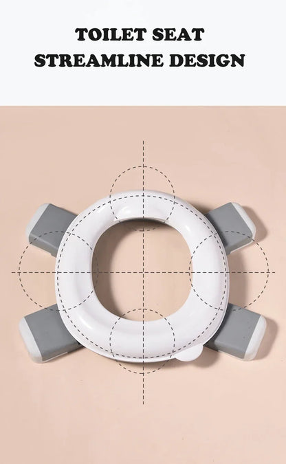 New 3-in-1 Travel Potty Portable Kids Potty Folding Safe Silicone Baby Potty Training Seat  Family Outdoor Kids Toilet Seat