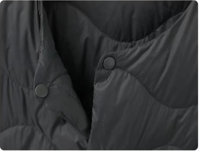 2025 Autumn and Winter Men's New Round Neck/v Collar Down Liner Jacket All-match Fashion Warm Men's Down Jacket Long Sleeve Coat