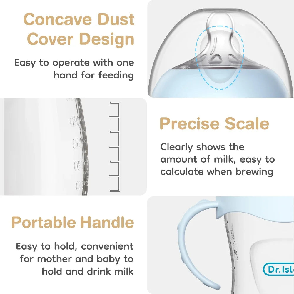 Baby PP Bottle 150/240/330ML Newborn Baby Bottle with Handle Milk BottleFeeding Baby Bottles Newborn Feeding Supplies BPA-Free