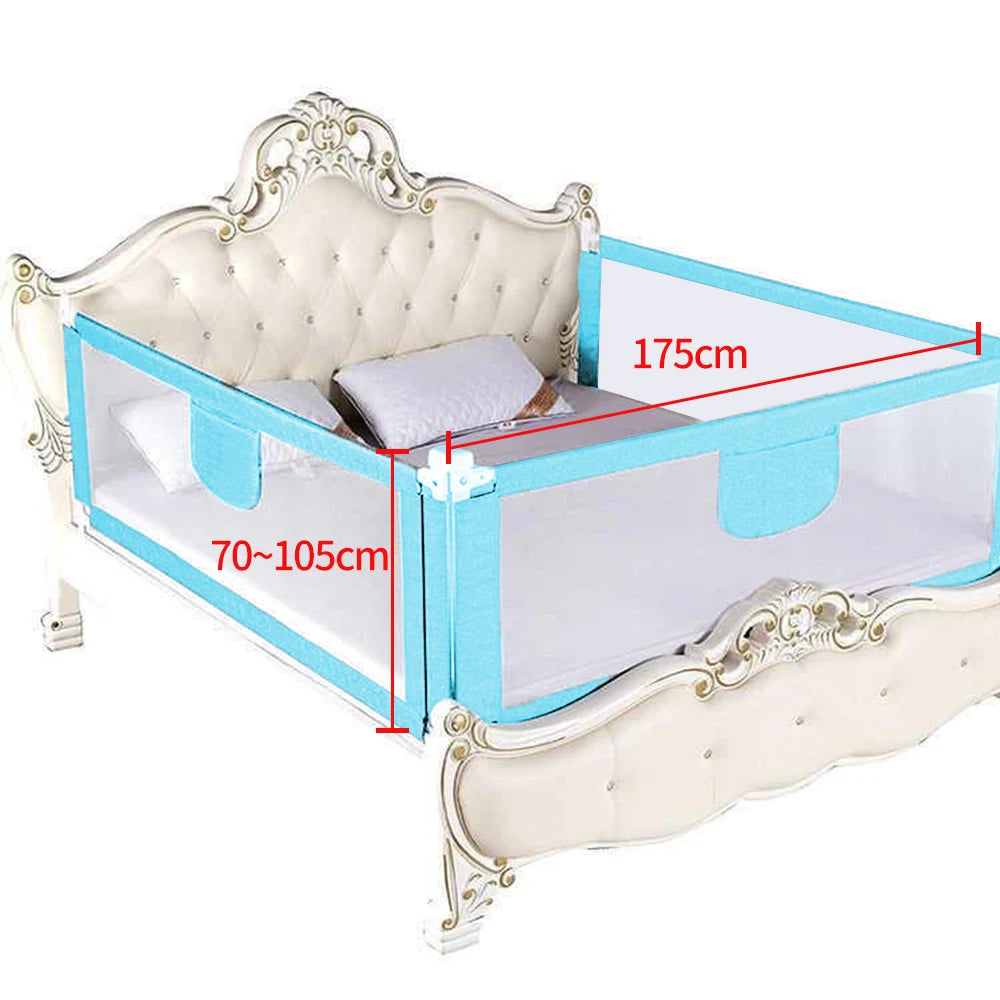 150 / 180/200/cm bed Protection toddler room accessory for boys and girls gray Pink blue bed
