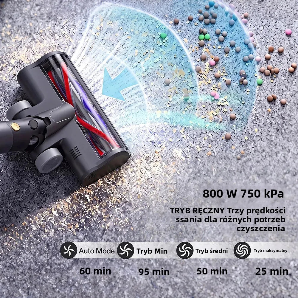 COTIAR Cordless Vacuum Cleaner V30 PRO 800W Powerful 75kPa Suction 95 Mins Runtime Handheld Home Appliance Portable Removable Battery