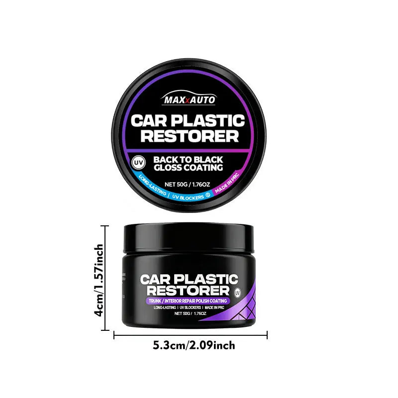 Car Plastic Restorer Back To Black Gloss Auto Interior Leather Panel Clean Renewal Wax Coating Agent Auto Polish Repair Coating