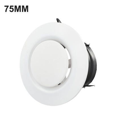 Exhaust Hood ABS Air Vent Extract Valve Grille Round Diffuser Ducting Ventilation Cover Air Volume Cooling Vent 75mm 100mm 125mm