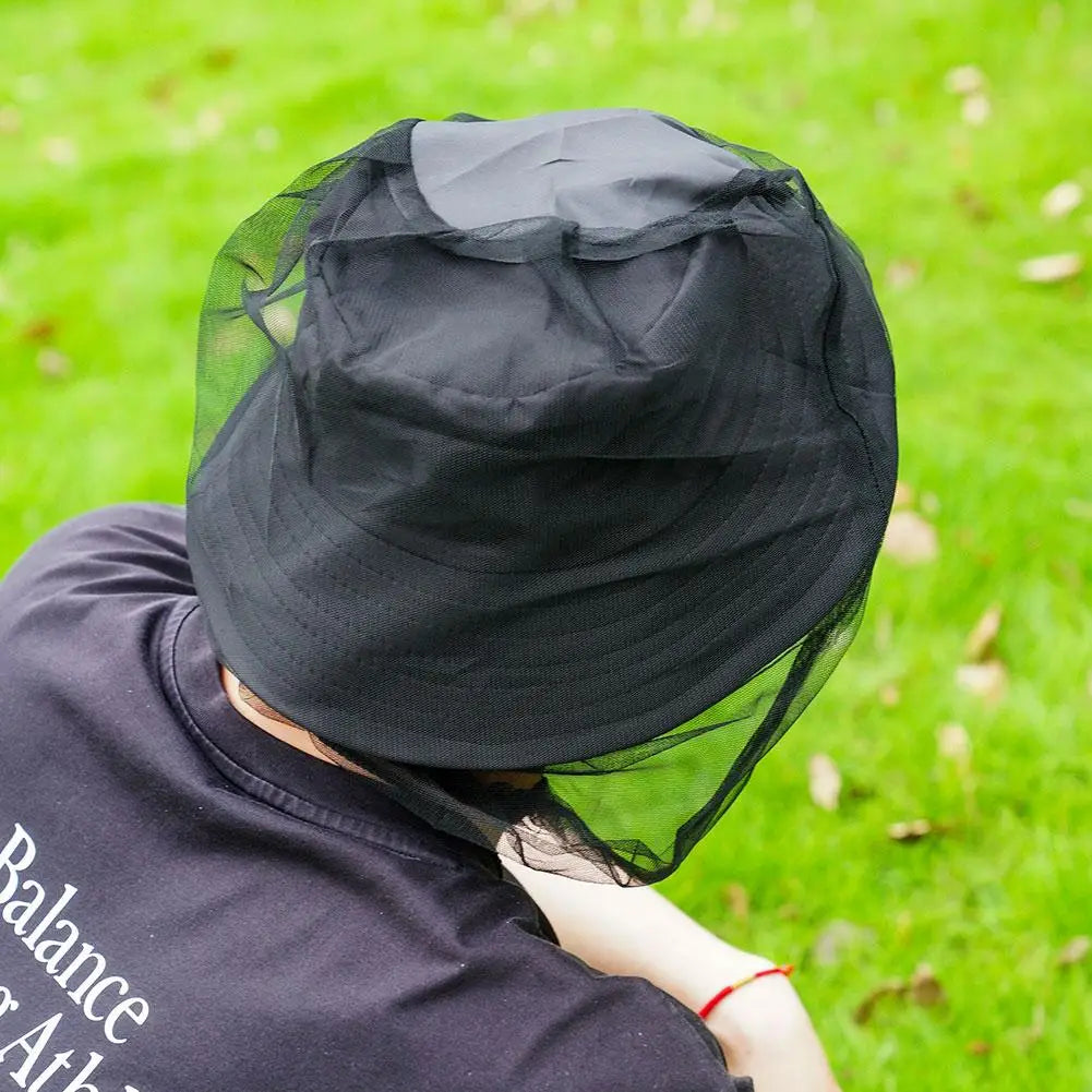 Outdoor Mosquito Head Mask Beekeeping Net Gauze Hat Travel Fishing Camping Mask Net Head Net Mask Travel Camping