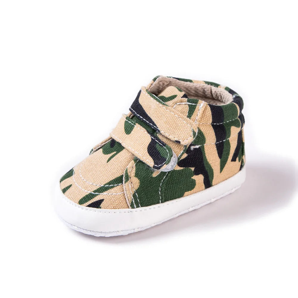 Infant Babies Boys Girls Shoes Soft Sole Canvas Solid Footwear For Newborns Toddler Crib Moccasins Letter Print Anti-Slip Shoes