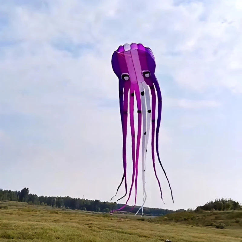 15m / 23m Inflatable Octopus Kite with 3D Suction Cups, Soft Laundry Kite,  Professional Giant Kite for Festival