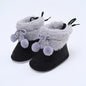 Winter Snow Baby Boots Warm Newborn Toddler First Walkers Baby Girls Boys Shoes Soft Sole Fluff Balls Thermal Snow Booties