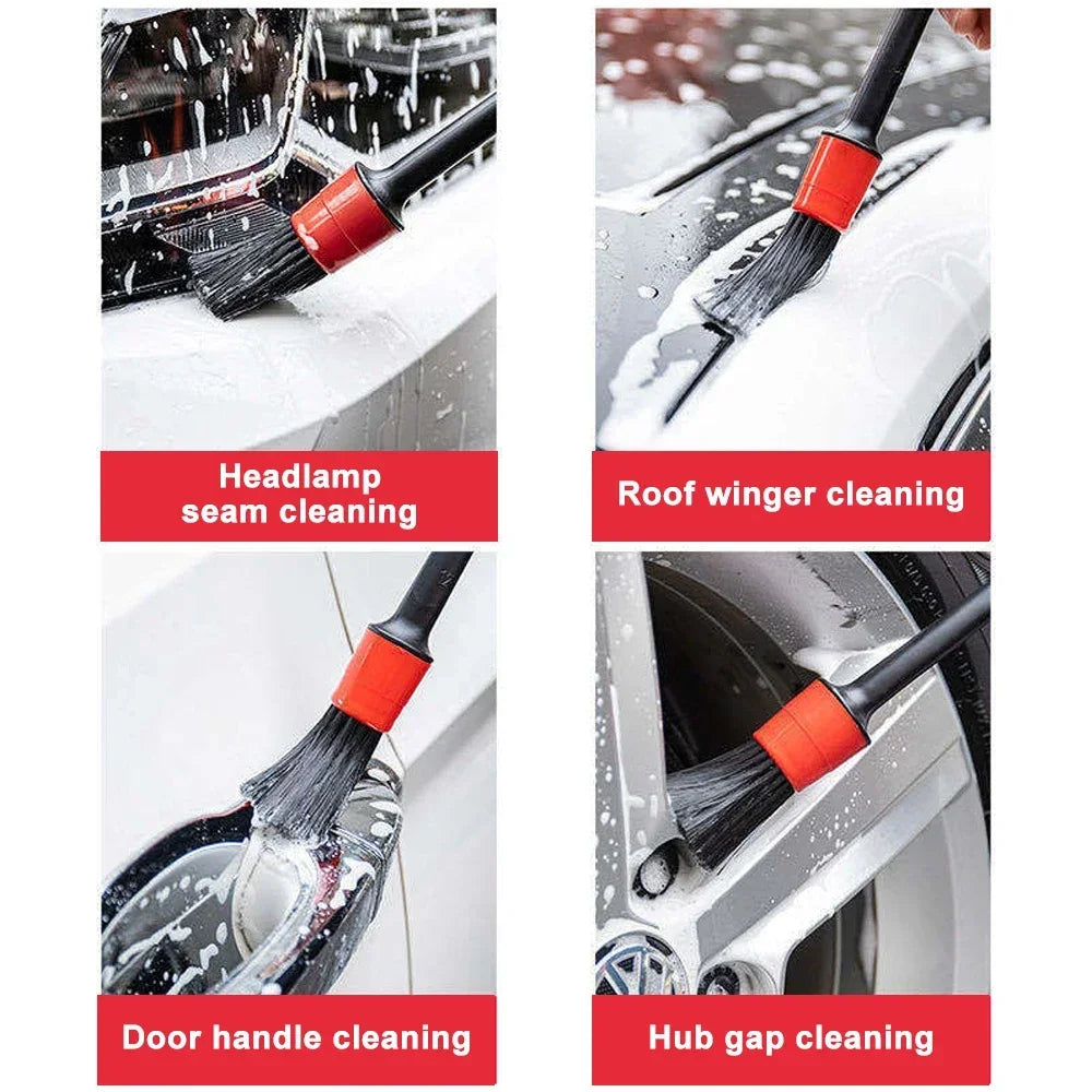 Car Detailing Brush Set Multipurpose Auto Cleaning Kit Soft Detail Brushes For Car Vents Air Outlet Gap Crevice Dust Removal Interior Maintenance Car Care Accessories