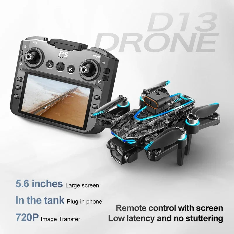 Xiaomi D13 GPS Drone 8K Triple-Camera HD Optical Flow Intelligent Obstacle Avoidance Brushless Motor Screen Remote Control Drone