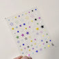Grid Patterned Star Bowknot Cherry Polka Dot Line Colorful Geometric Five-pointed Star Adhesive Nail Art Sticker Manicure Decal