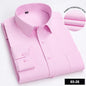 Men's Long Sleeve Shirt High-quality Fashion Casual Print Plaid Stripe Single Pocket Fit Business Formal Office Four Season Top