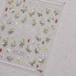 1Sheet 5D Soft Embossed Relief Nail Stickers Cute Daisies Self Adhesive Slider Stickers Press On Nails DIY Japanese Nail Art Dec