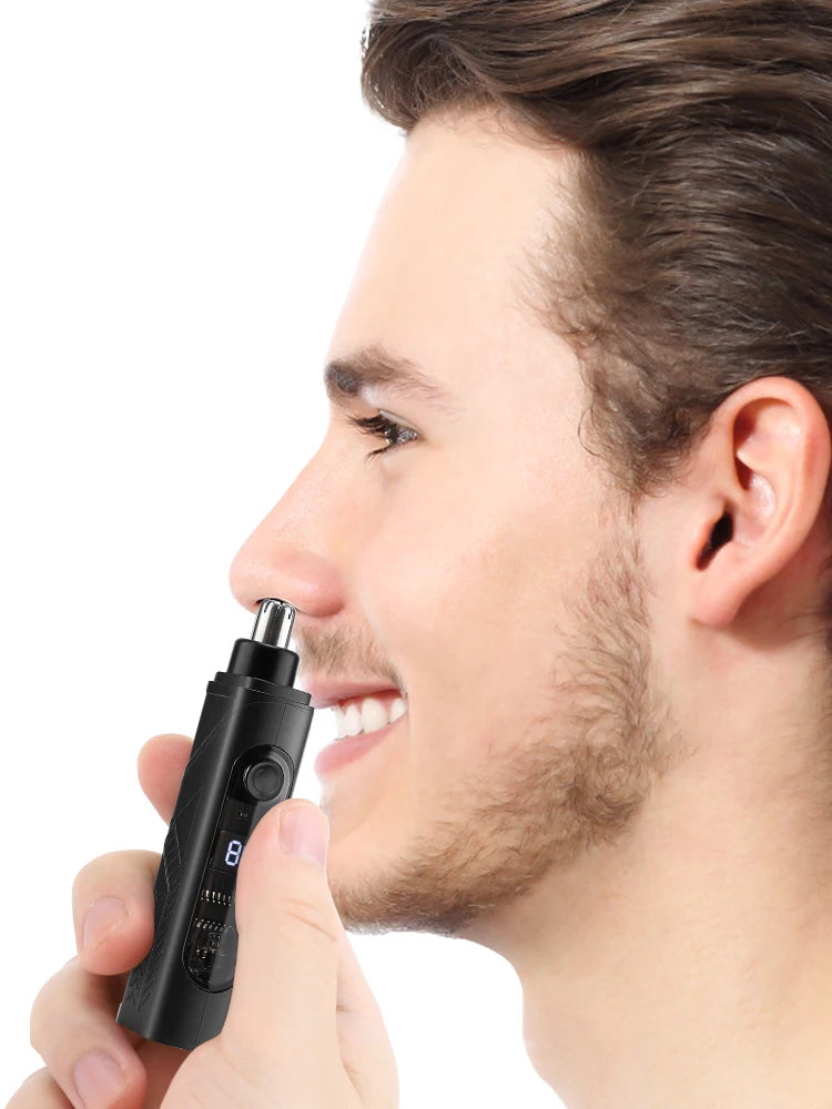 Mini Washable Electric Razor Travel Razor Type-c Charging Capsule Shaver Nose Hair Trimming Double Ring Knife Net