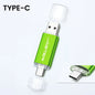 TYPE-C 2-in-1 USB 2.0 Flash Drive 64GB 512MB Real Capacity Memory Stick High Speed for Mobile Phones and Computers Business Gift
