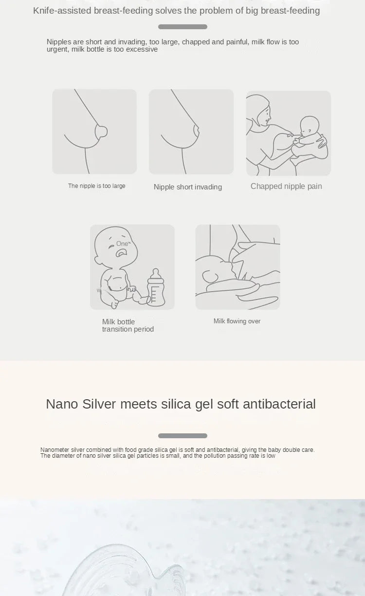 Silicone Nipple Protector Breastfeeding Shields Anti-overflow Milk Cover Soft Comfortable Reusable Nursing Pads for Mothers