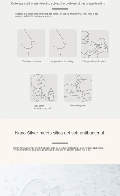 Silicone Nipple Protector Breastfeeding Shields Anti-overflow Milk Cover Soft Comfortable Reusable Nursing Pads for Mothers