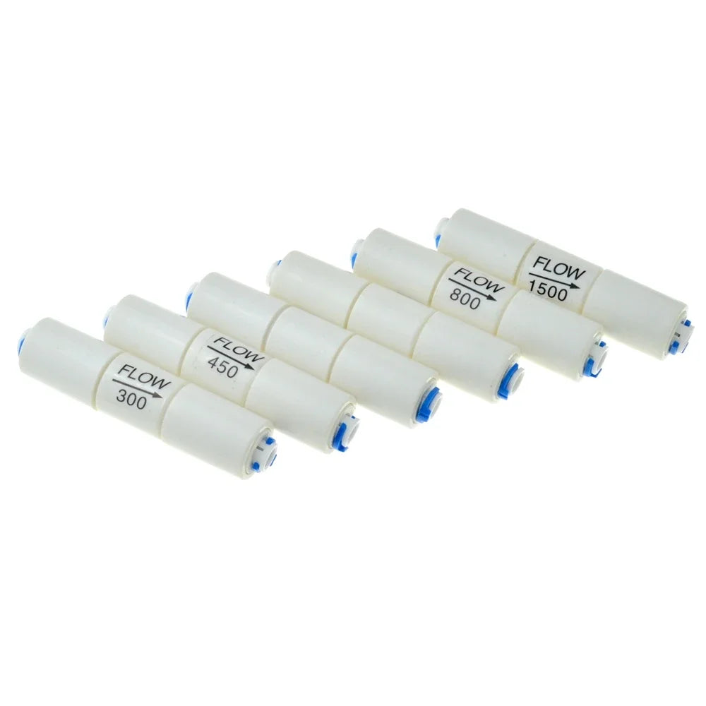 300CC 450CC 800CC 1500CC RO Water System Waste Water Flow Regulater Restrictor 1/4" OD Hose Reverse Osmosis Quick Pipe Fittiing