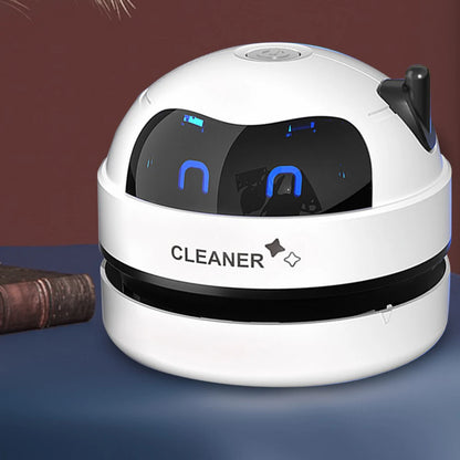 Handheld Mini Vacuum Cleaner Desk Table Dust Vacuum USB Charging Desktop Cleaner With Clean Brush For Home Office Table Sweeper