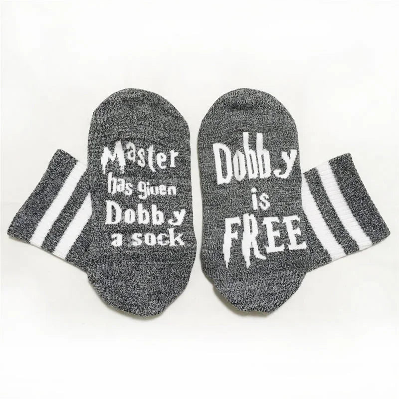 New High Quality Print Letter  is Free Funny Men Socks Striped Women Novelty Chaussettes Femme Spring Streetwear Cotton Sokken
