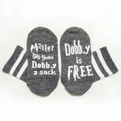 New High Quality Print Letter  is Free Funny Men Socks Striped Women Novelty Chaussettes Femme Spring Streetwear Cotton Sokken