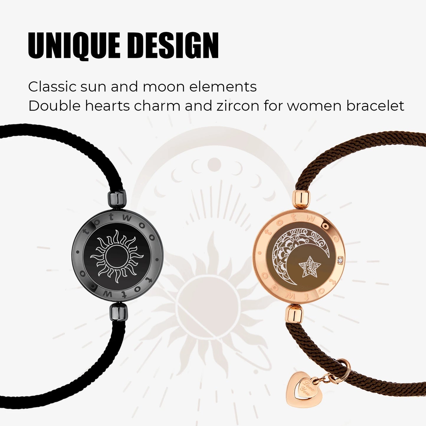 Totwoo Touch Single Bracelet - Long Distance Touch Bracelet Light up and Vibration Relationship Love Baracelet Smart Jewelry