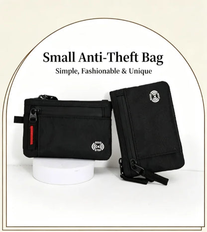 RFID Blocking Mini Travel Wallet Anti‑Scan Card Pouch with Keychain, Portable Coin Purse for Travel Daily Use