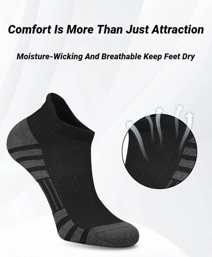 3 Pairs Ankle Athletic Running Socks Cushioned  Breathable Low Cut Sports Tab Socks For Men And Women