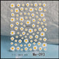 1PC 5D Macaron Flower/Fruit Nail Charms Sticker Embossed Bear/Rabbit/Letter Nails Slider Decals Summer Adhesive Manicure Decor&Y