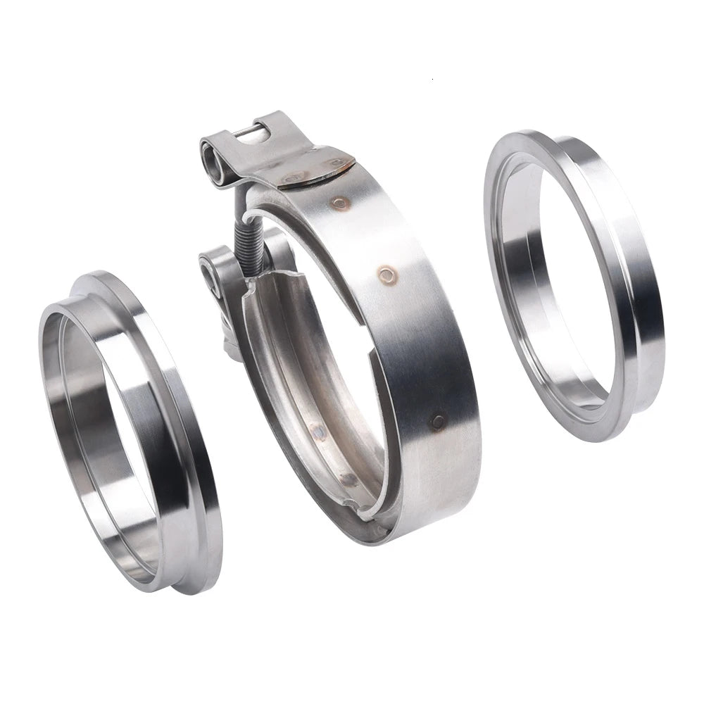 2" 2.5" 3" 3.5" 4" V-Band Clamp With Flange Male Female Fit for Exhaust System, Turbocharger, Downpipe, Muffler