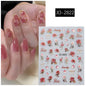 3d Nail Art Decals Spring Booming Violets Lavenders Purple Blue Pink Flowers Butterflys Stickers Decoration For Nail Tips Beauty