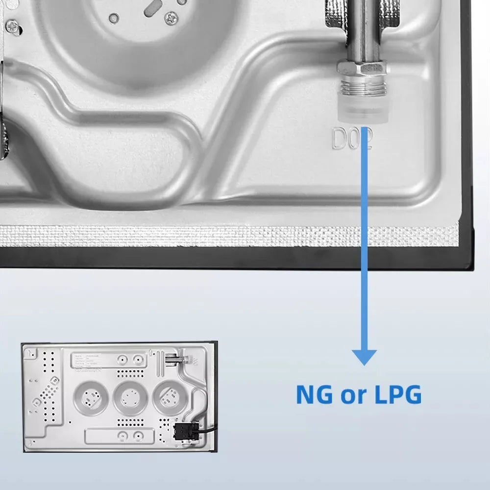 TopStrong  2-burner Stainless Steel with Automatic Flame Protection, Natural Gas Propane Built-in Gas Hob YYEUGCT-S02