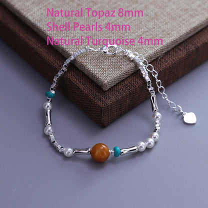 VENTFILLE 925 Sterling Silver Butterfly Bracelet for Girl Bead String Design Insect Fashion Versatile Jewelry Gift Dropshipping
