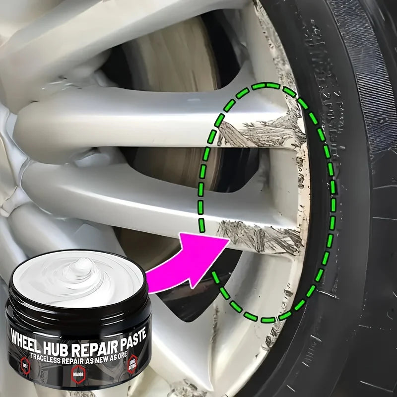 Wheel Repair Polish Paste, Tire Scratch Remover Wax, Wheel Care Cream for All Wheels, Car Maintenance & Restoration Supplies