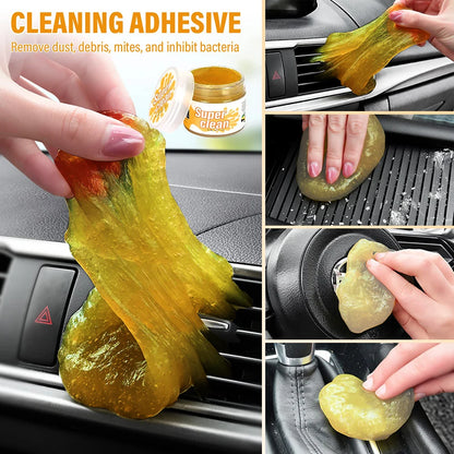 Podofo 20 Pcs Car Cleaning Set Car Care Set for Interior and Exterior - Car Wash Set with Brushes, Polishing Sponges, Cleaning Gel for Car Interior&Exterior Cleaning With Carry Bag