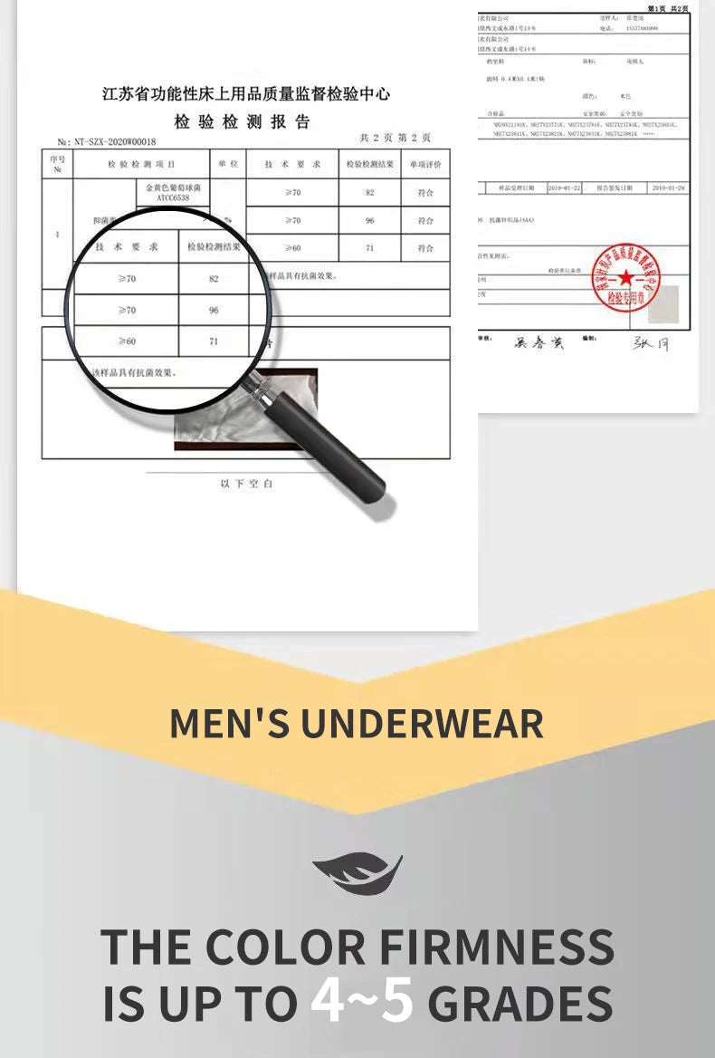 MiiOW 3Pcs Cotton Mens Panties Men's Underwear Breathable Man Boxershorts Graphene Antibacterial Men Underpants Men Boxer Trunks