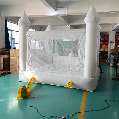 Inflatable Bounce House 5.6*3.3*3M White Jumping Castle For Kids Bouncy Castle Withe For Kids Outdoor Toys With Blower Slide